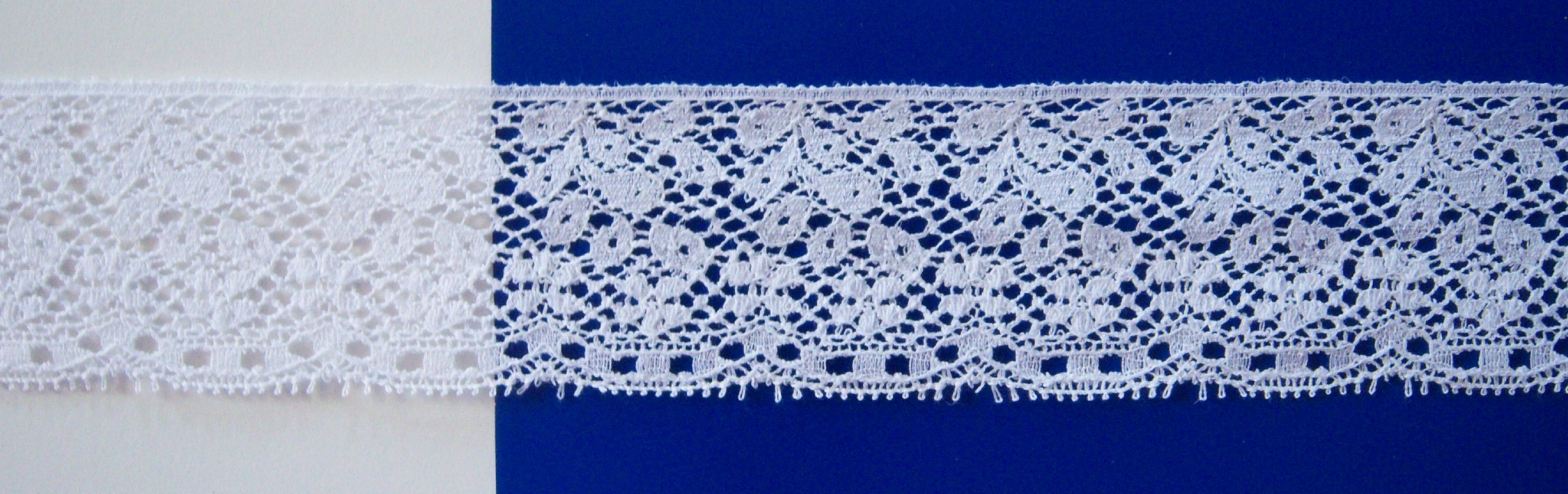 White 2 Inch Cotton/Nylon Lace