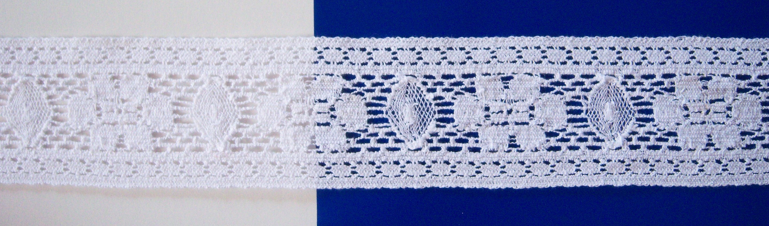 White 2 1/4" Cotton Cluny Lace