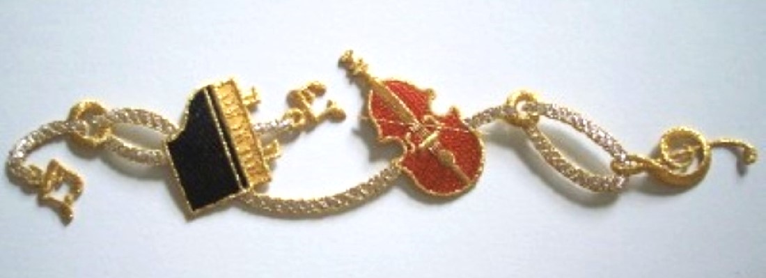 Gold Chain/Instruments Applique