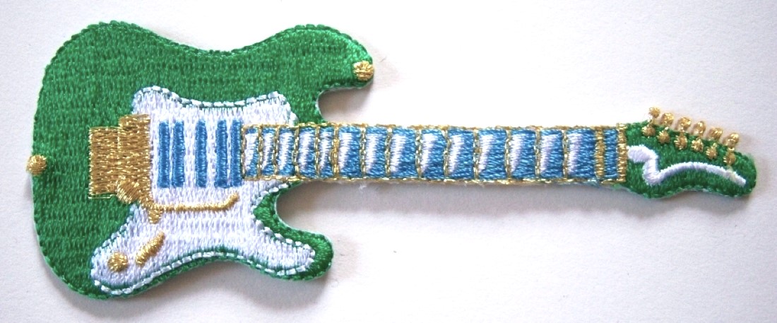 Kelly Green Guitar Applique