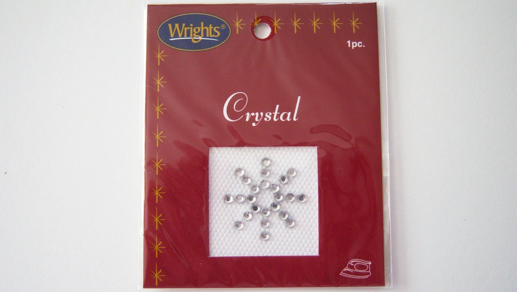 Wrights Rhinestone 1" Snowflake