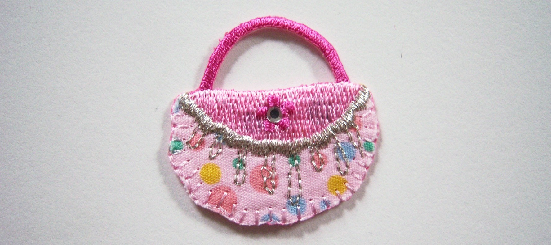 Pink/Silver Purse Applique