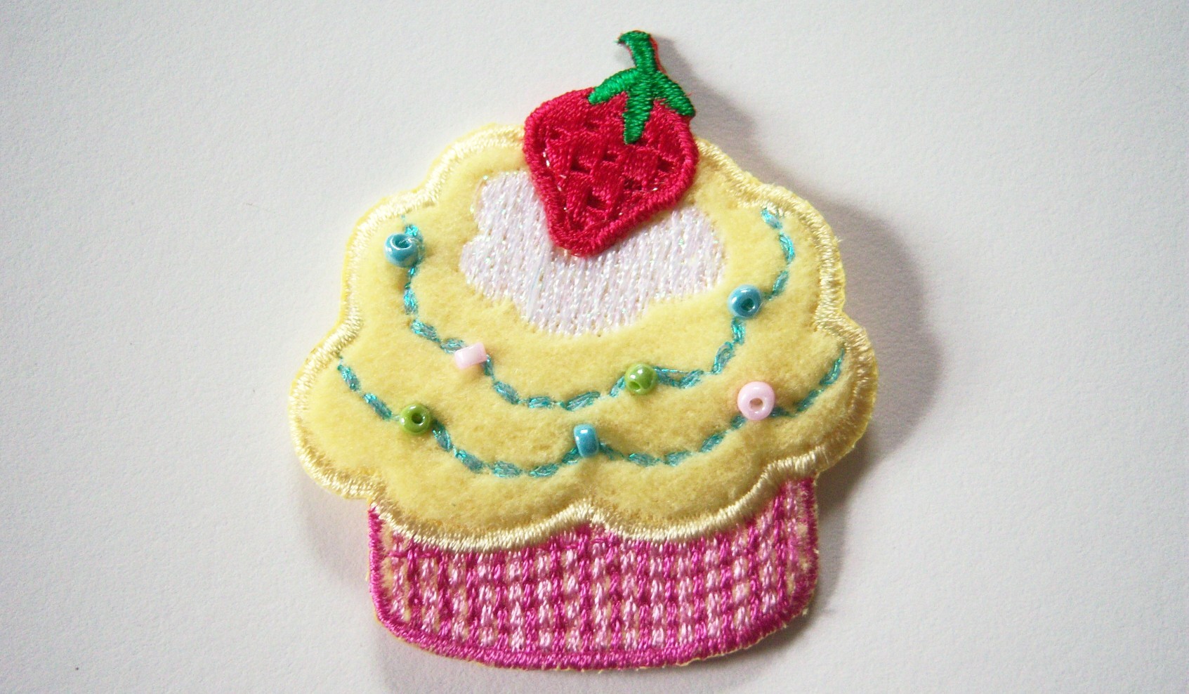 Strawberry Cupcake Applique