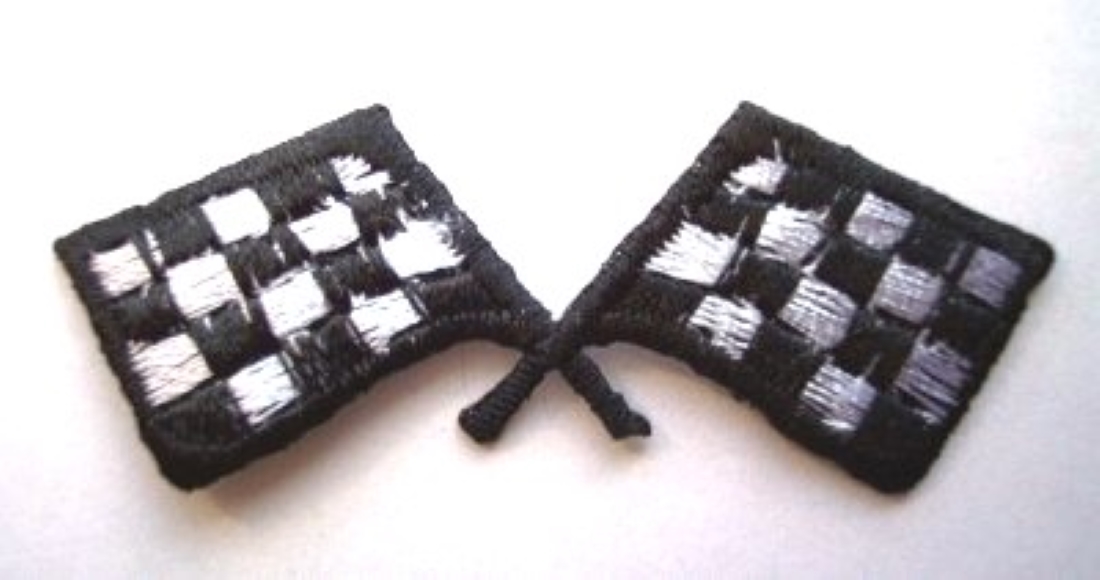 Black/White Crossed Flags