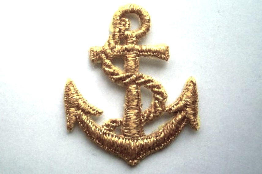 Metallic Gold Anchor Applique