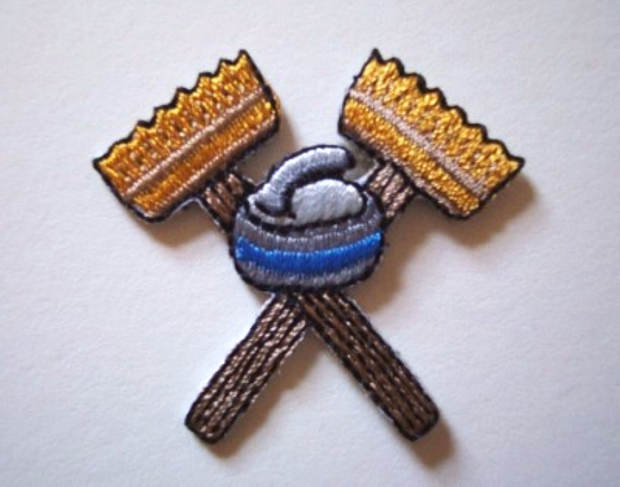 Curling Sport Set Applique