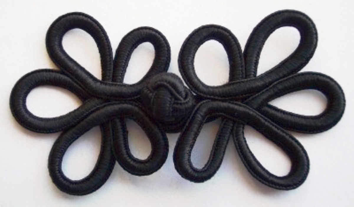 Black 5 Loop 2 1/4" x 3 3/4" Frog Closure