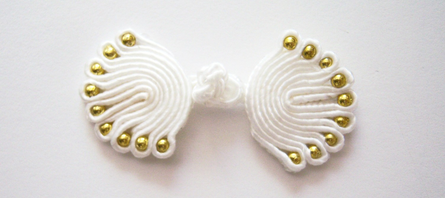 Nat White/14k Gold 2 1/2" Frog Closure