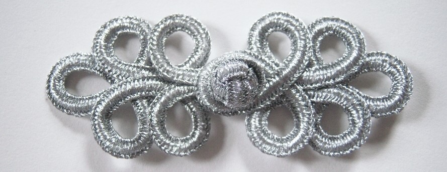 Silver Metallic 1 1/4" x 3" Frog Closure