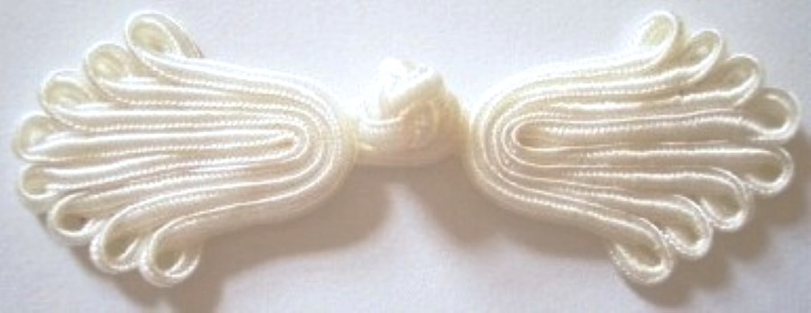 Ivory Fan 1" x 3 3/8" Frog Closure