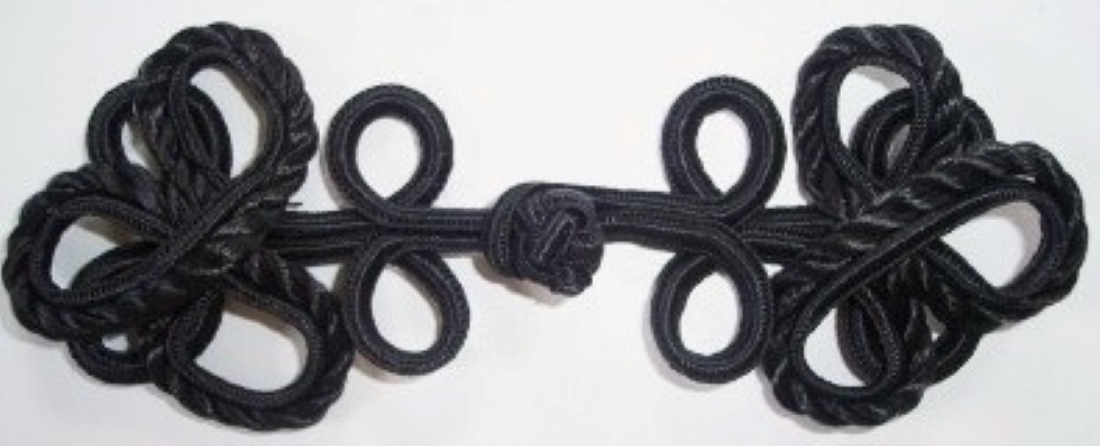 Black Cord 2" x 5 1/2" Frog Closure