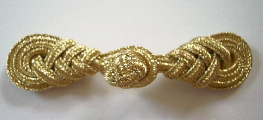 Gold Metallic 7/8" x 3 1/2" Frog Closure