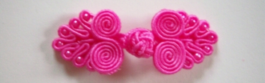 Hot Pink Tree Bead Frog Closure