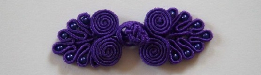 Purple Tree Bead Frog Closure