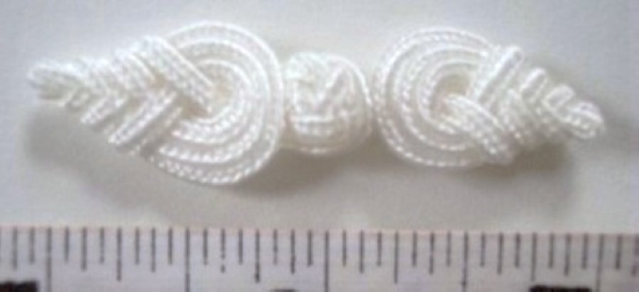 Diamond White 5/8" x 2" Frog Closure