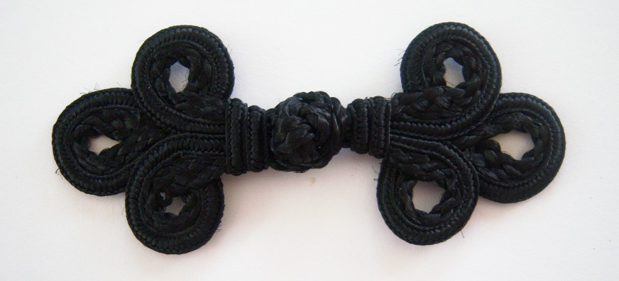 Black Braid 2" x 4" Frog Closure