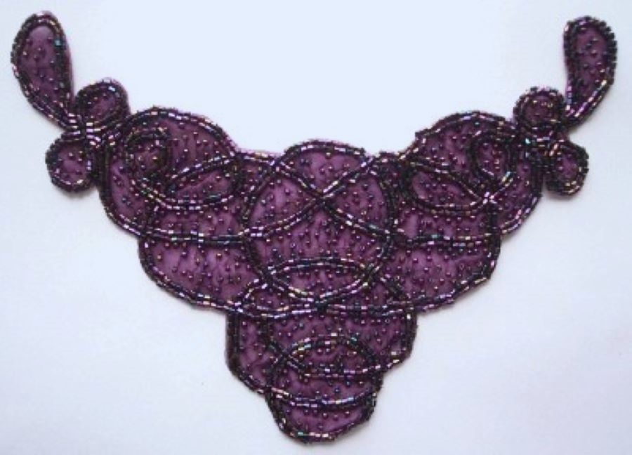 Aubergine 8 1/4" Beaded Nylon Yoke