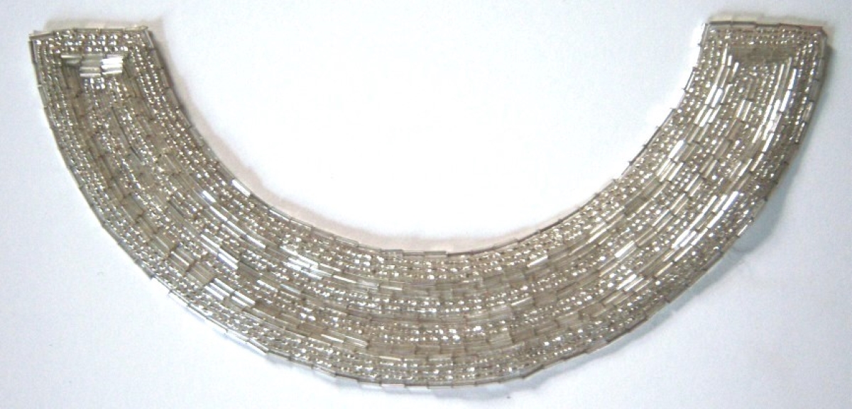 Silver Beaded 9 1/2" Choker Collar