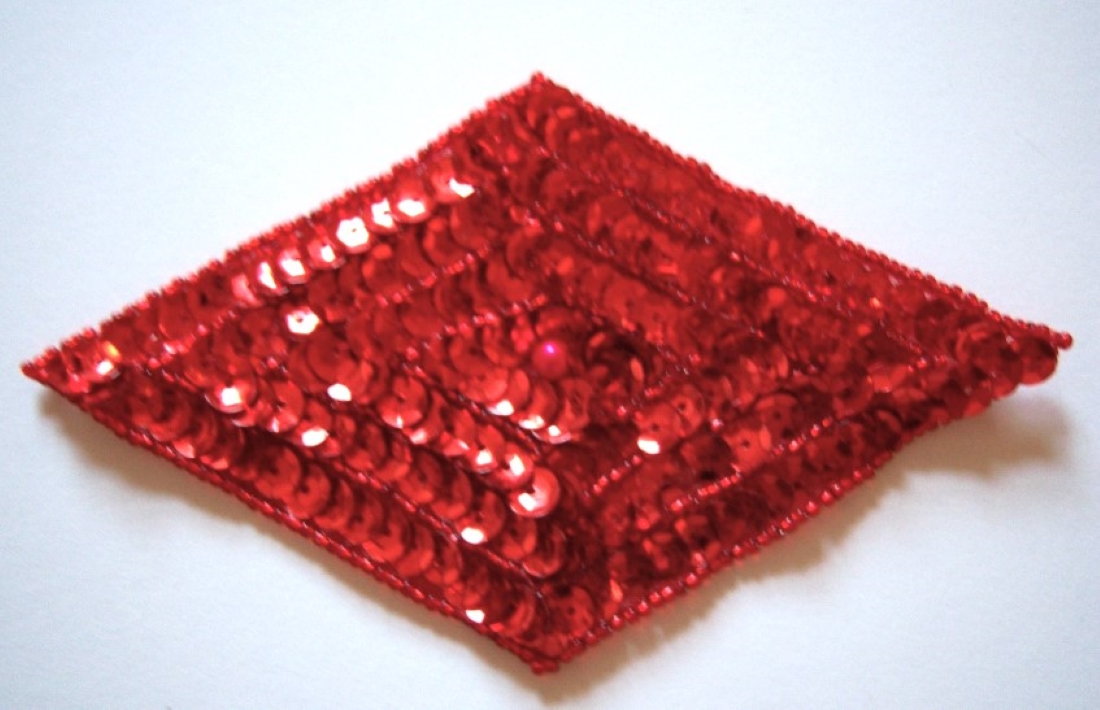 Red Sequin Diamond Applique