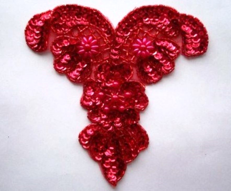 Red Sequin/Bead Yoke