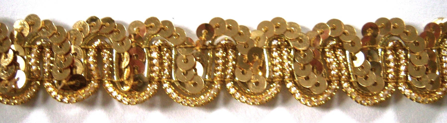 Gold Sequin Sparkle 3/4" Stretch Trim