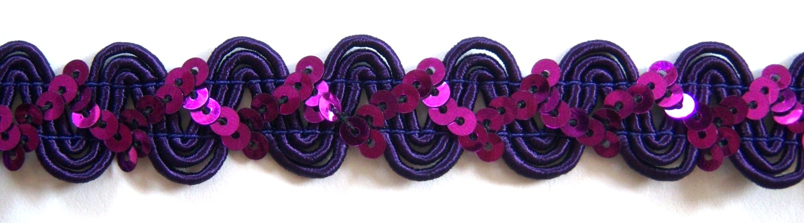 Fuschia Sequin/Purple Stretch Braid