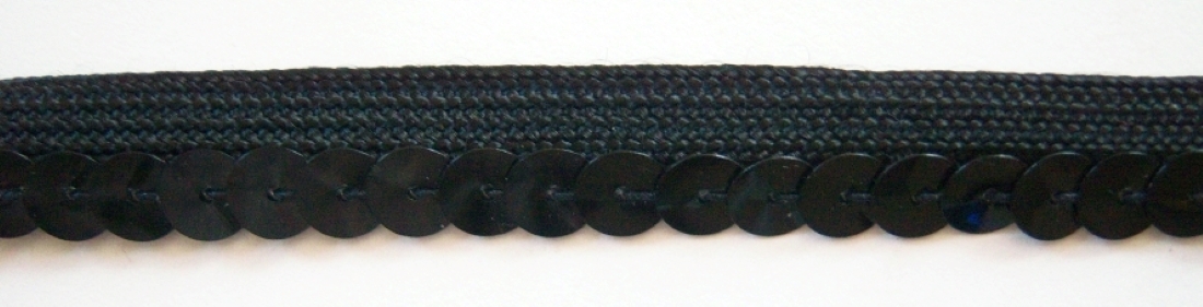 Black Sequins Piping