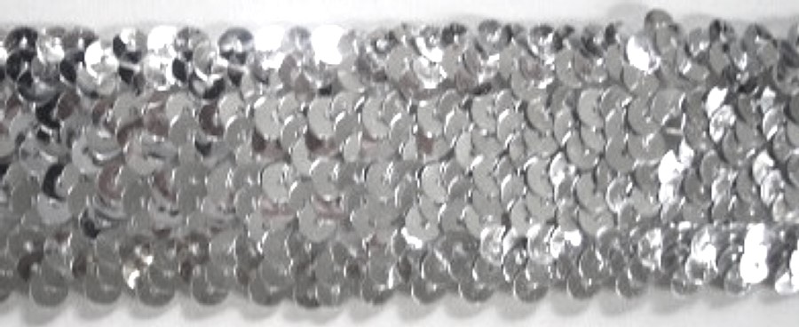 Silver 1 1/2" Slight Stretch Trim
