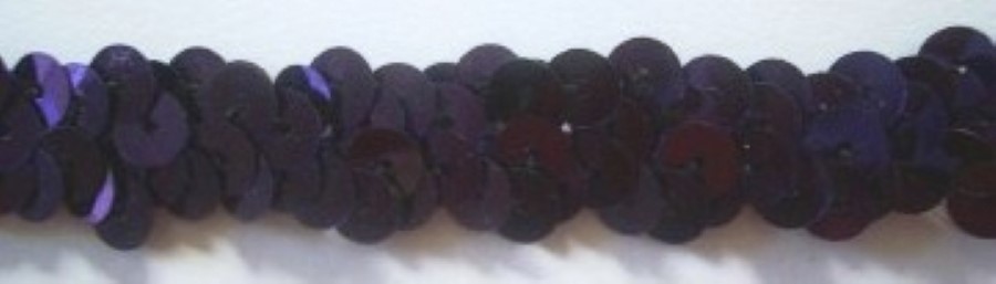 Plum 3/4" Stretch Sequins