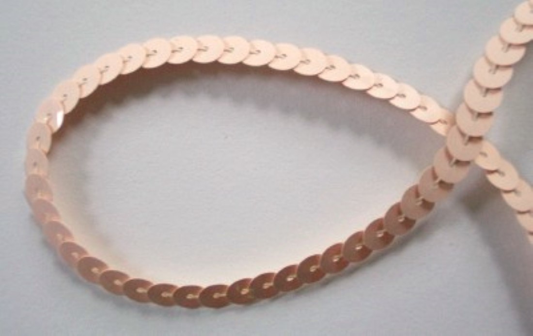 Matte Peach 6mm-1/4" Sequin Strand