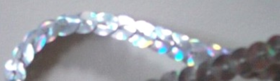 Silver Prism 6mm-1/4" Sequin Strand