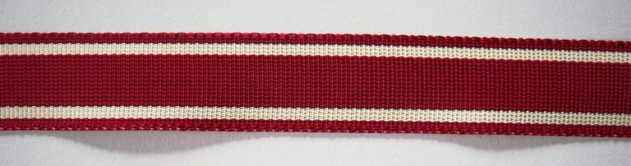 Rust/Ivory Stripe 5/8" Acetate Ribbon