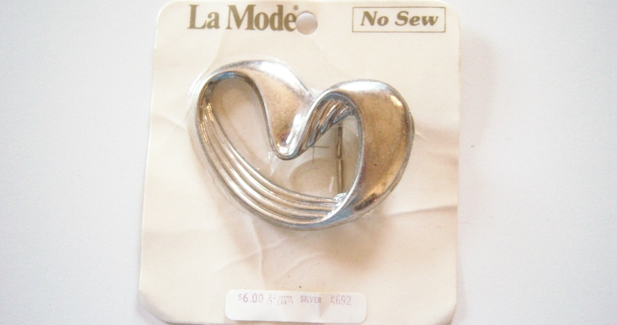 La Mode Nickel 1 1/4" Metal Deco Buckle