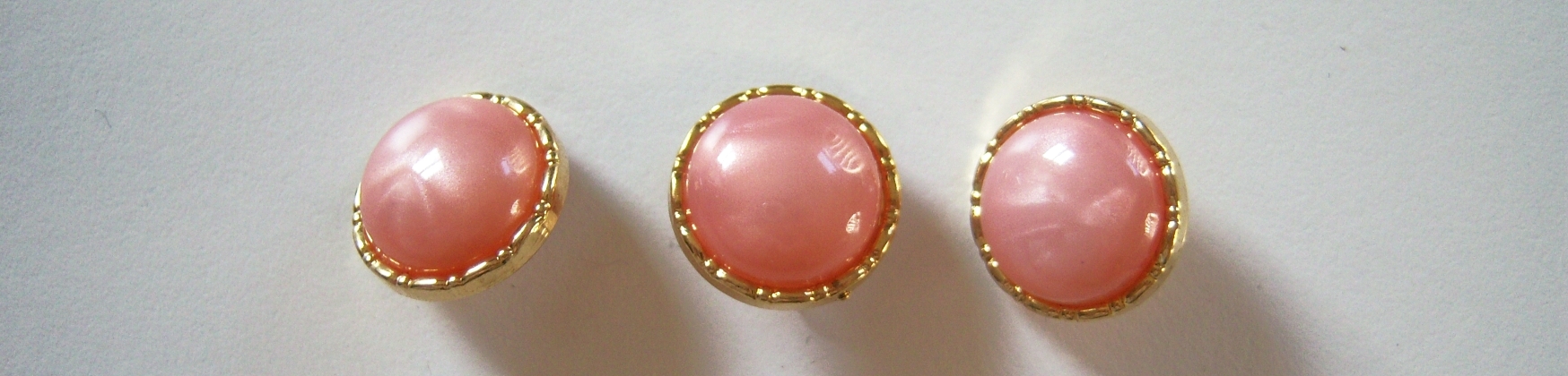 Pink Pearl/Gold 5/8" 4 Hole Button
