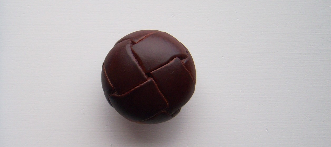 Chestnut Leather 13/16" Shank Button