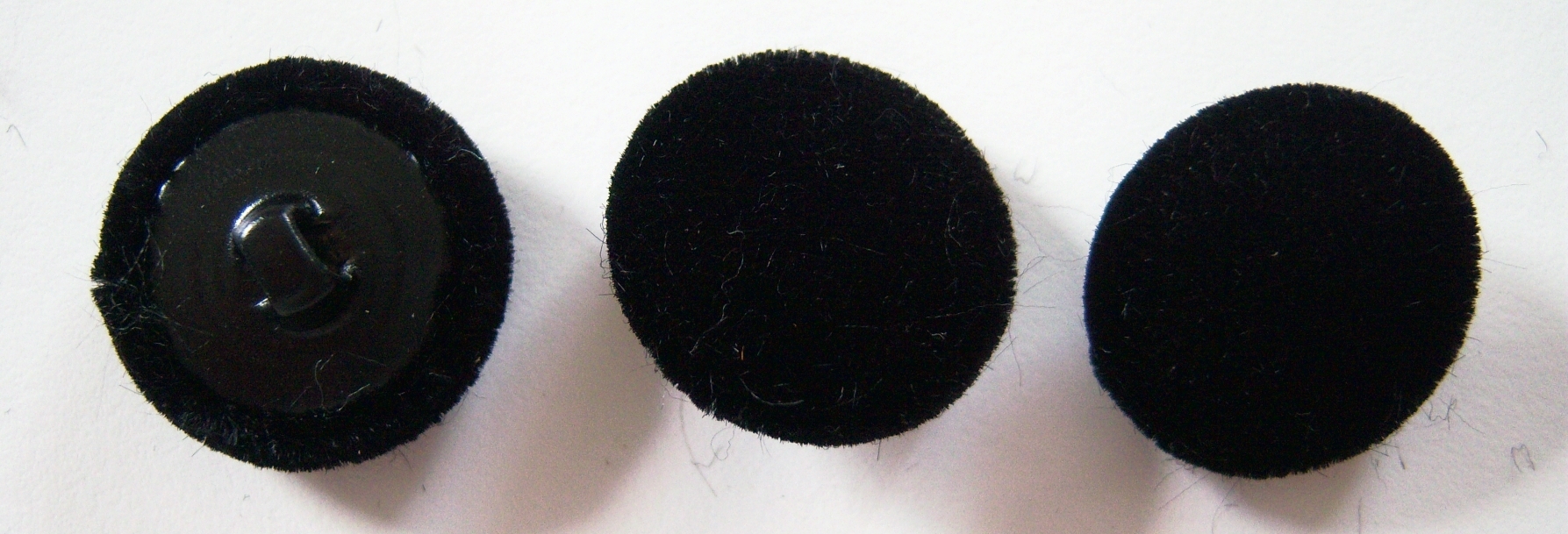 Black Velvet Covered 7/8" Button