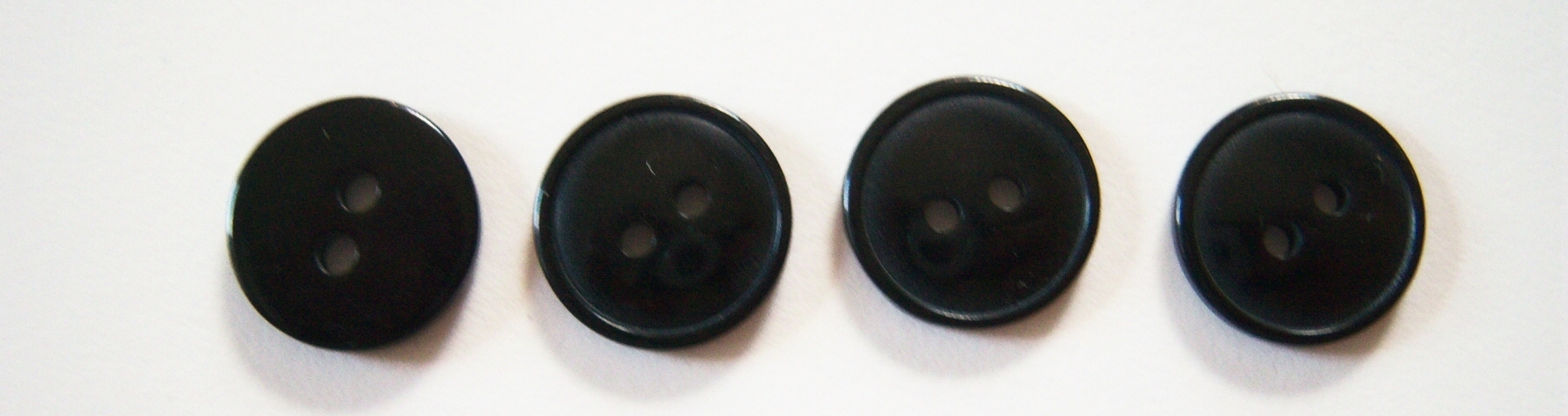 Black 9/16" Poly Button