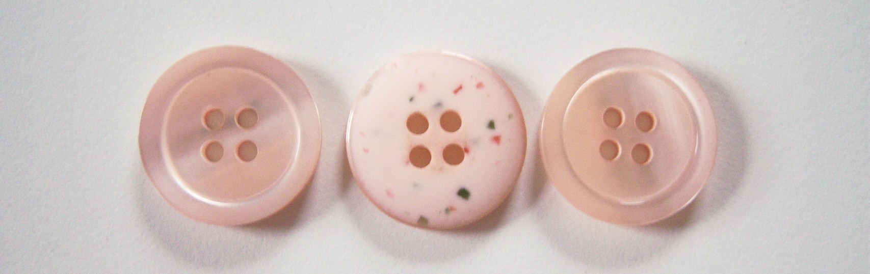 Pale Peach Pearlized 3/4" 4 Hole Button