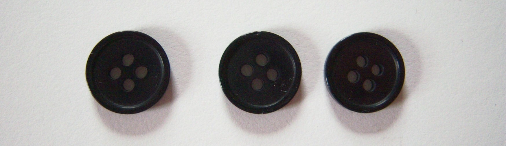 Black 9/16" Poly Button