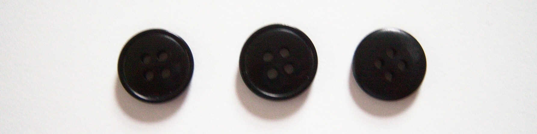 Black 9/16" Poly Button