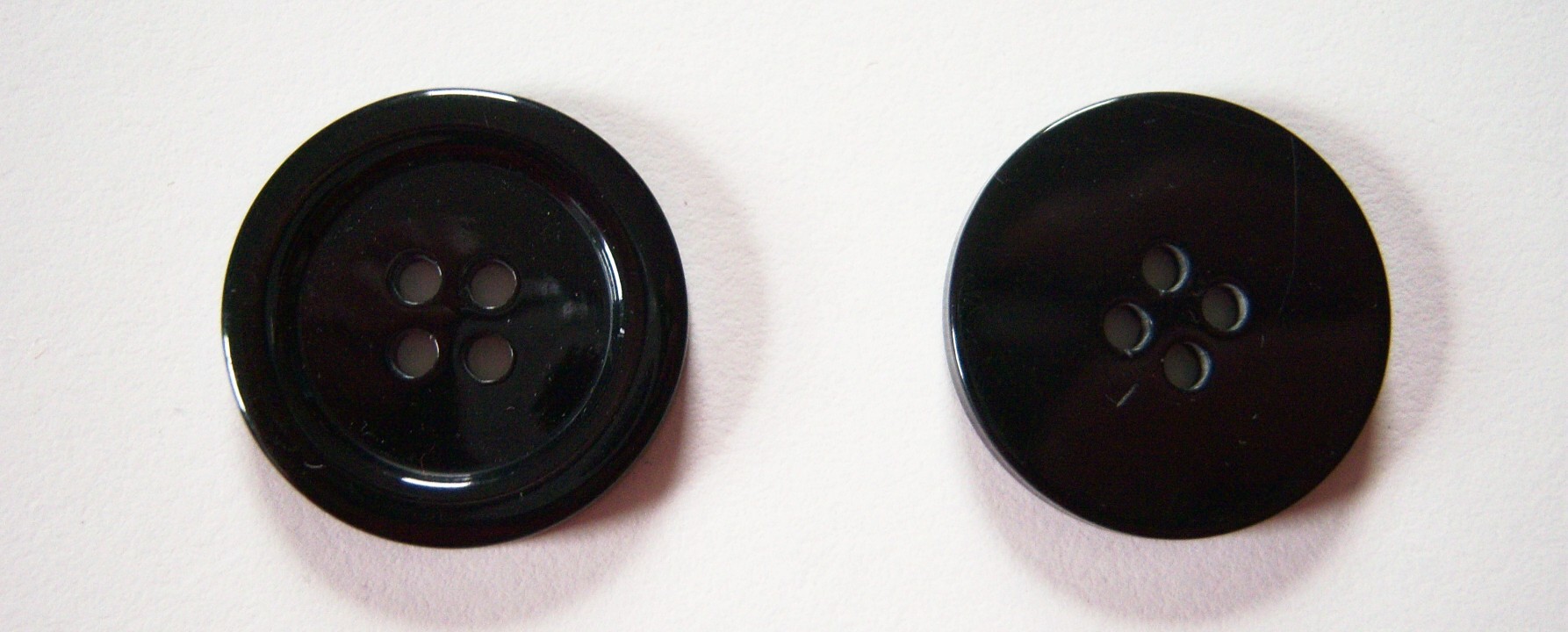 Black 7/8" Poly Button