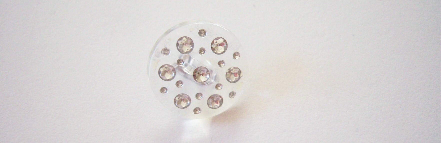 Clear/Faux Rhinestone 11/16" Button