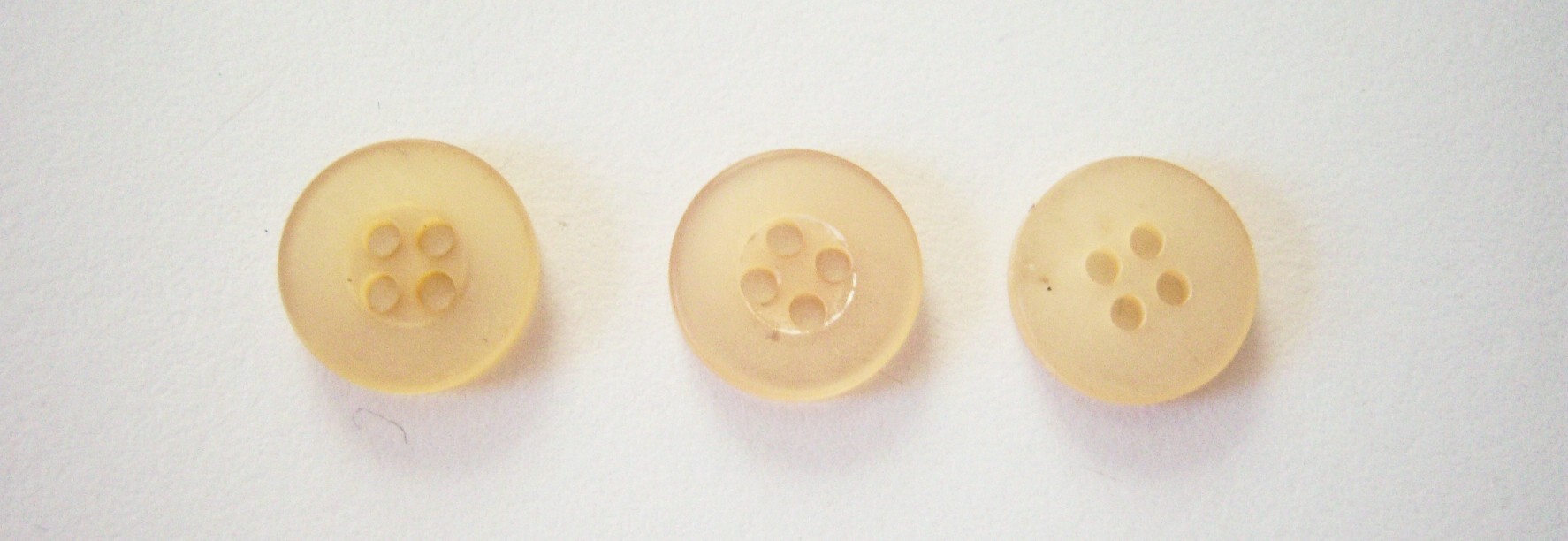 Opaque Maize 7/16" Poly 4 Hole Button