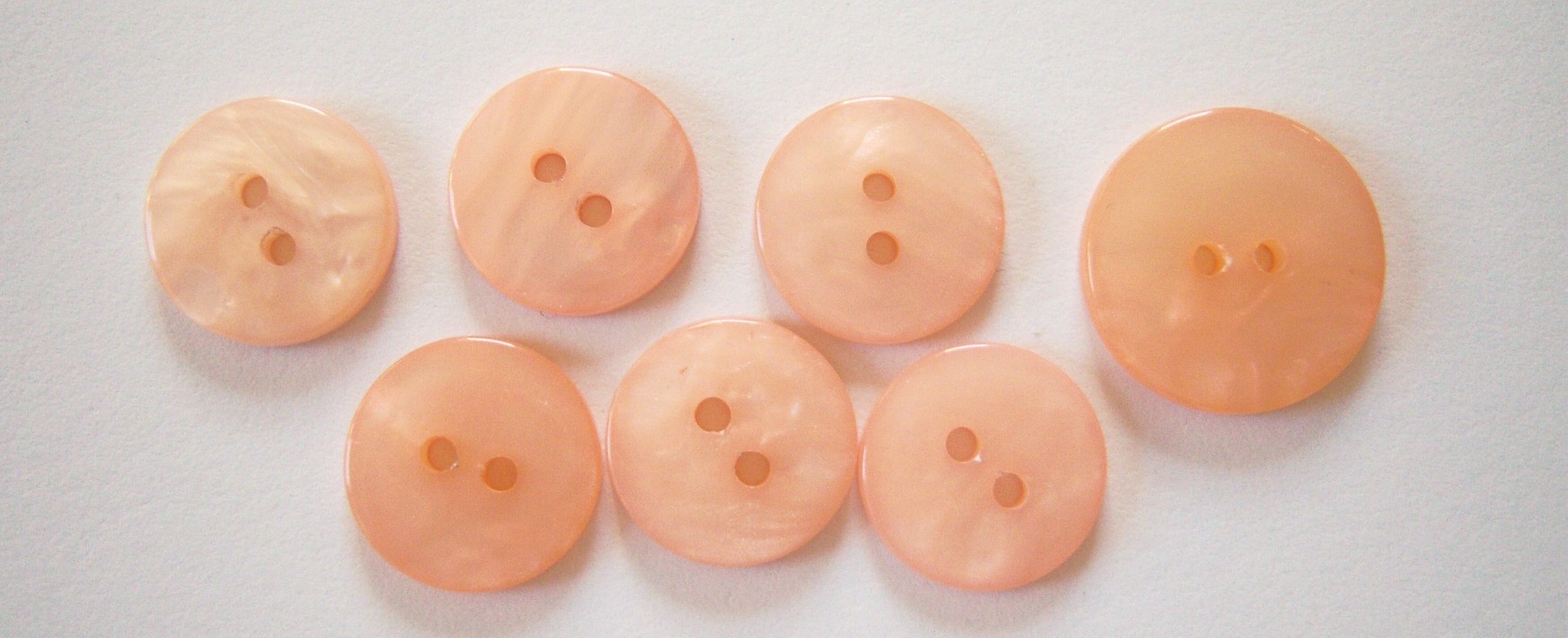 Peach Pearlized Button Set