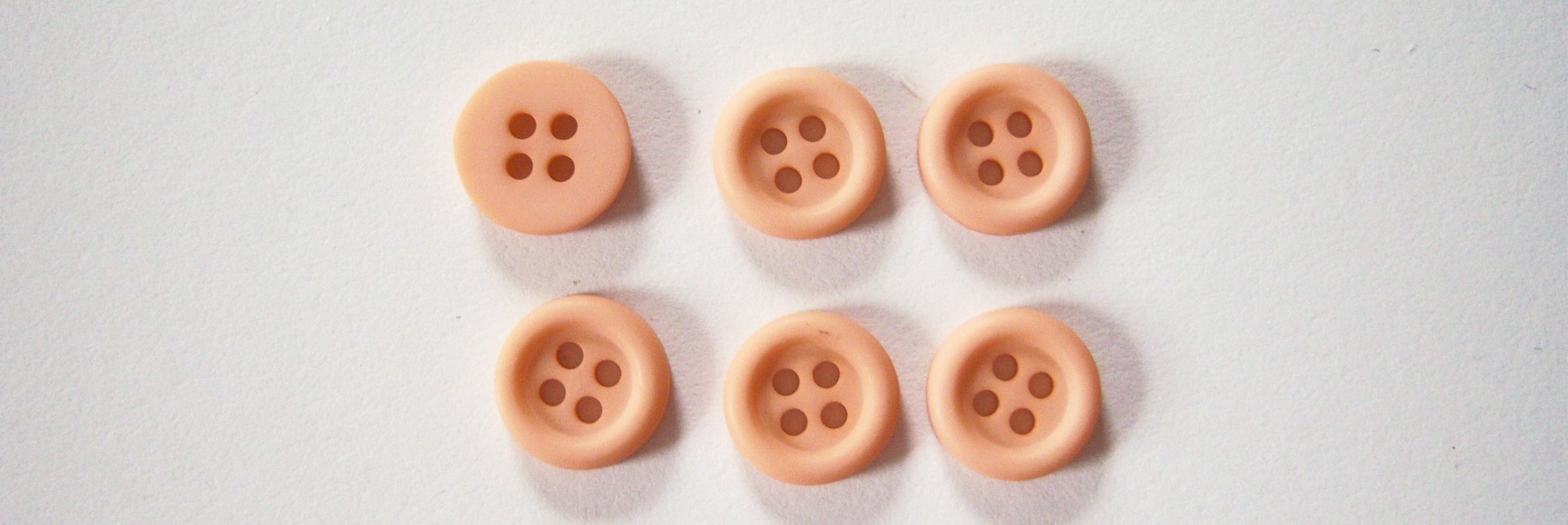 Matte Peach 7/16" 4 Hole Button