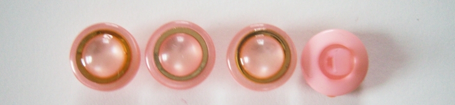Pink/Gold 9/16" Four Buttons