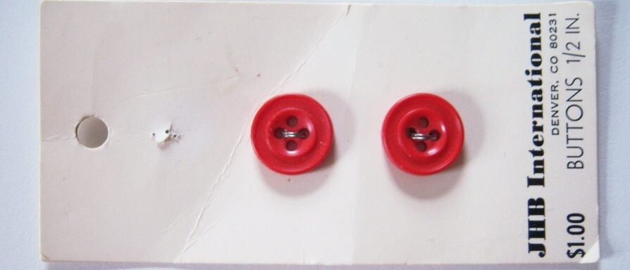 JHB Red 1/2" Button Card