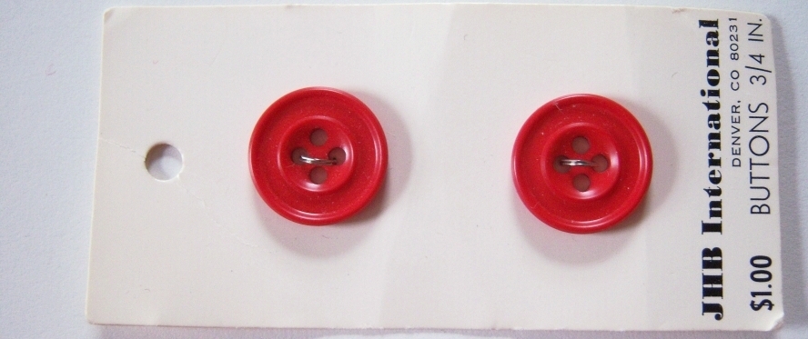 JHB Red 3/4" Button Card