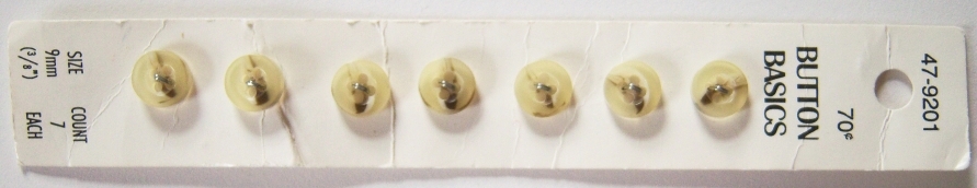 Blonde Marbled 5/16" 7 Button Card