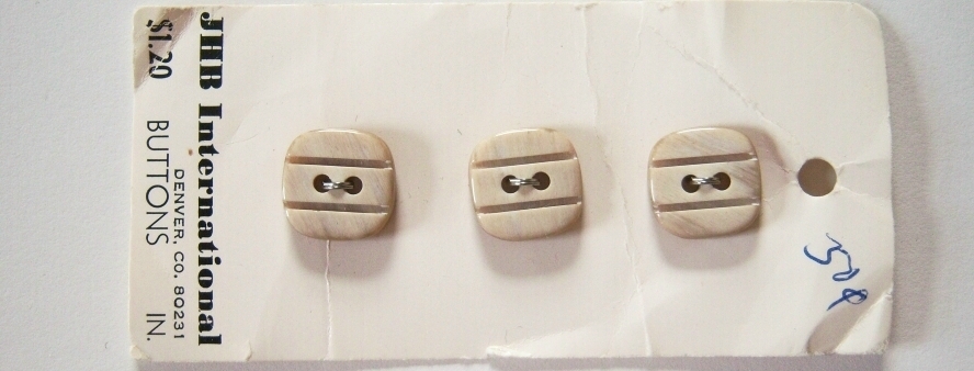 JHB Beige 9/16" Three Button Card
